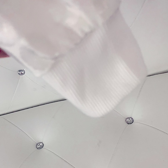 Satin Leopard Print Cropped Full Zip Jacket White XS - Picture 6 of 8